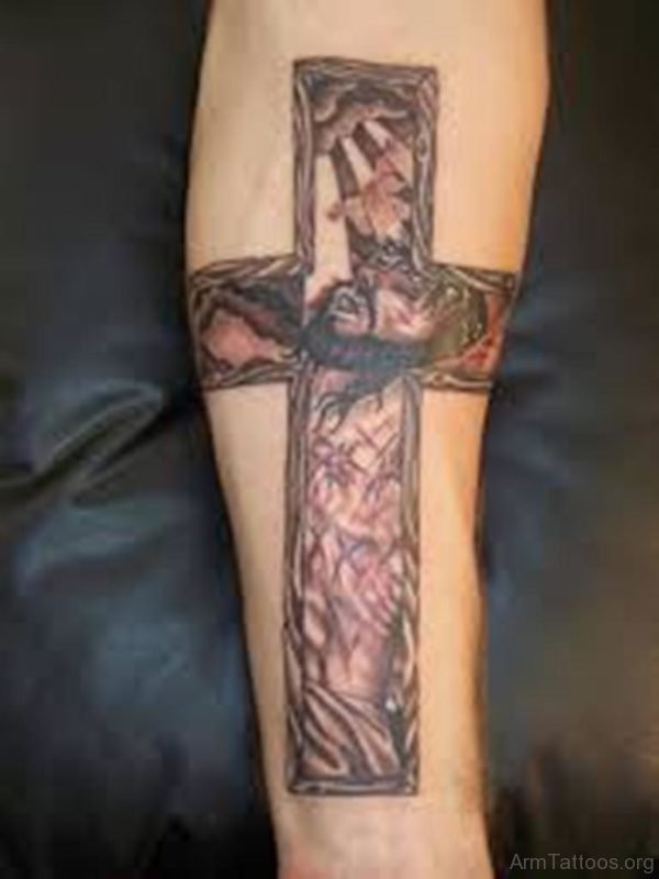 Jesus Inside Cross Tattoo