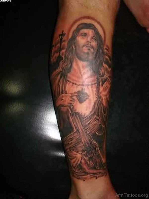 Jesus Tattoo For Arm