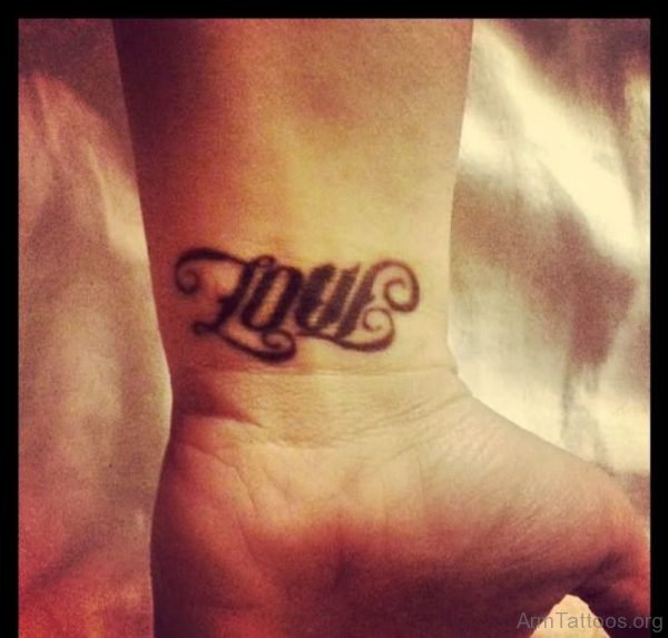 Love Ambigram Tattoo