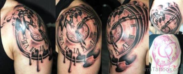 Large Clock Tattoo