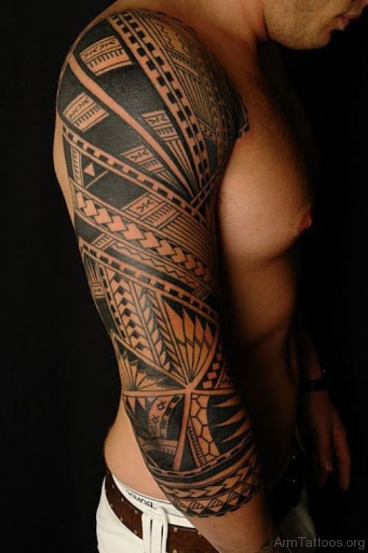 Latest Maori Tattoo Full Arm For Men