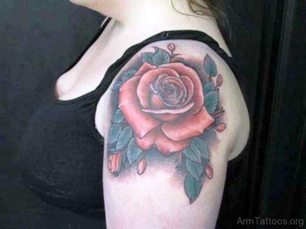 Light Red Flower Tattoo 