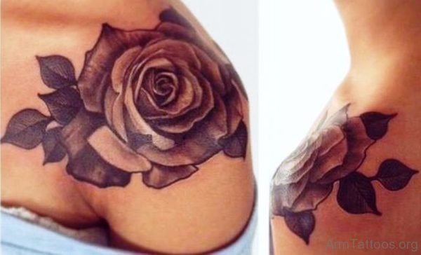 Black Flower Tattoo 