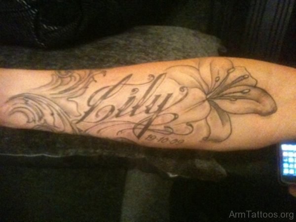 Lily Tattoo On Arm Image
