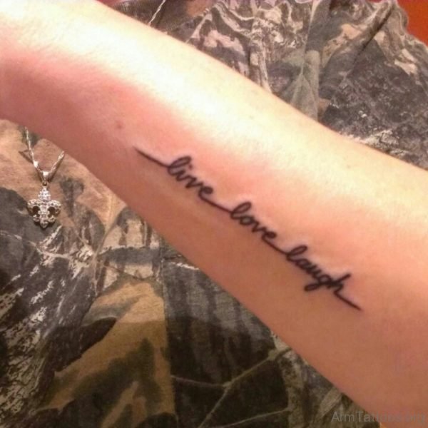 Live Laugh Love Words Tattoo