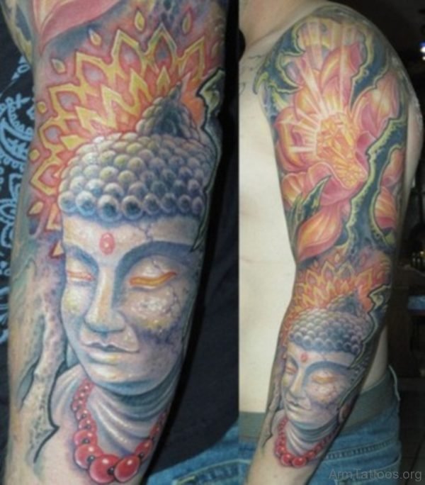 Lotus And Buddha Tattoo