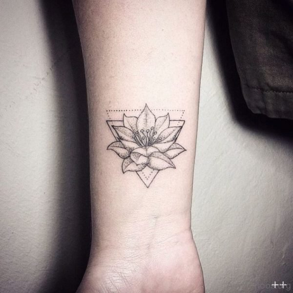 Lotus Geometric Tattoo