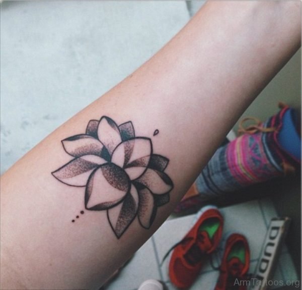 Lotus Tattoo Design On Arm 