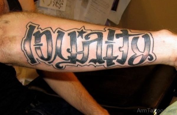 Lovable Ambigram Tattoo