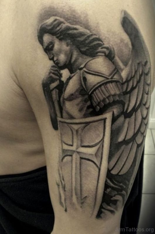 Lovable Guardian Angel Tattoo