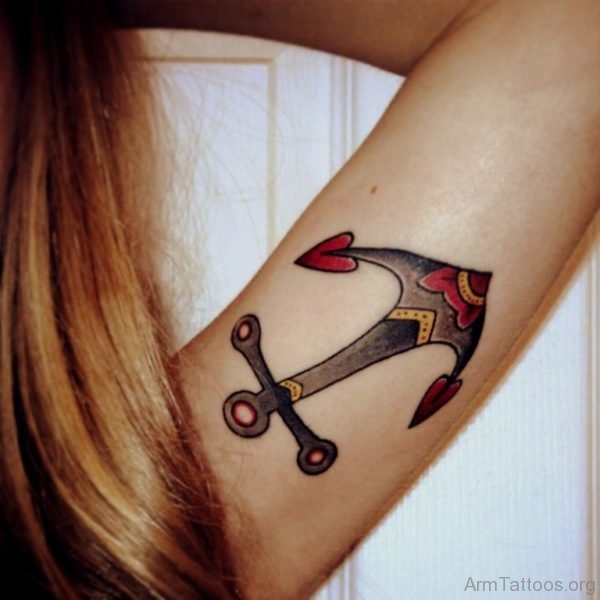 Lovely Anchor Tattoo