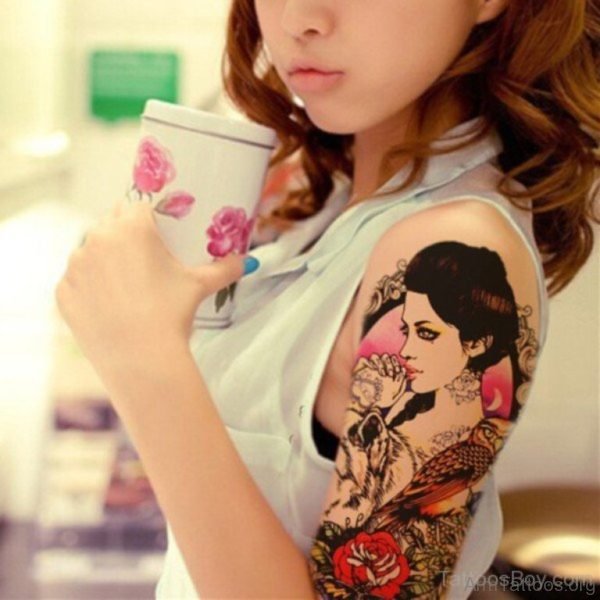Lovely Geisha Tattoo 