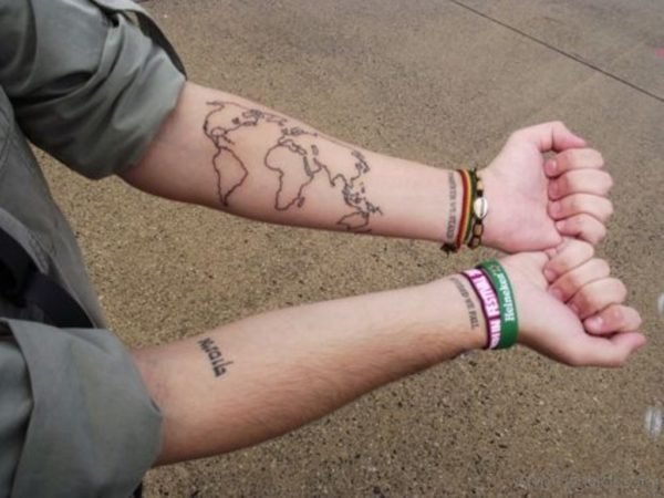 Lovely Map Tattoo