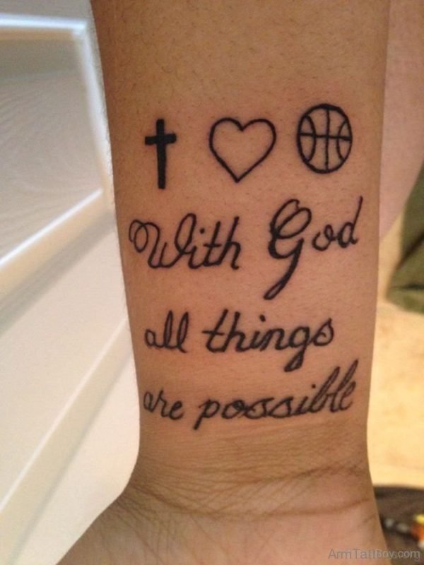 Lovely Wording Tattoo On Wrist