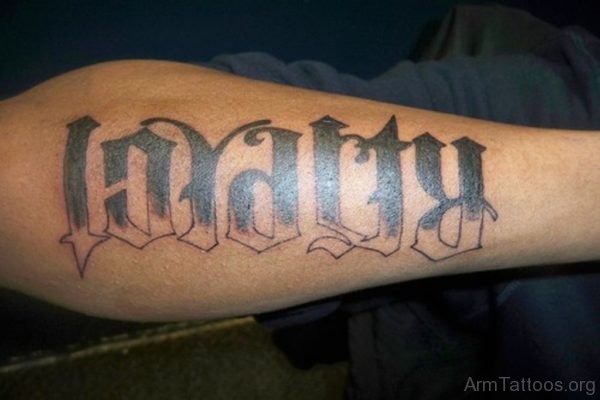 Loyalty Ambigram Tattoo Design