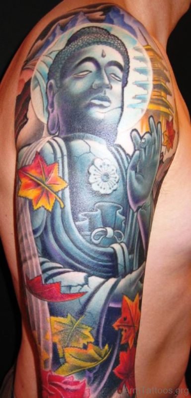 Magnificent Buddha Tattoo Design For Arm 