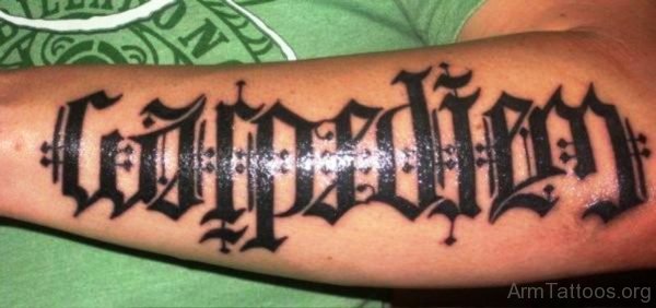 Magnificent Carpe Diem Tattoo On Arm 