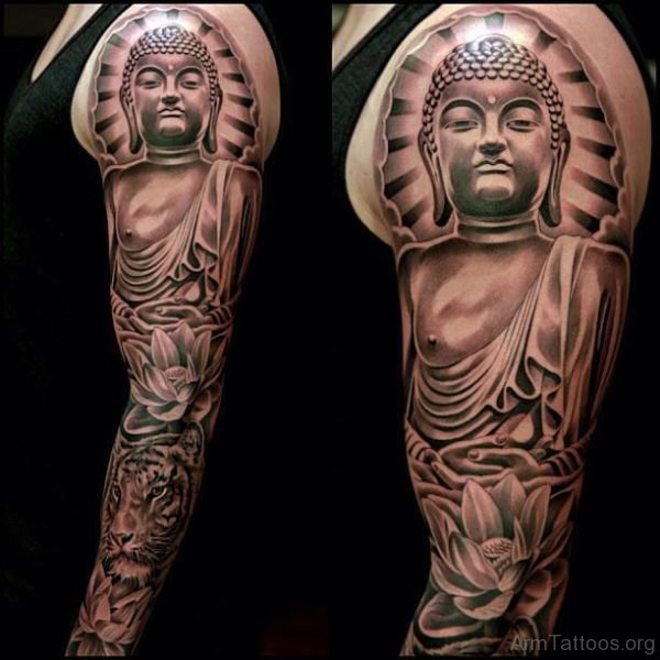 Mahatma Buddha Face Tattoo 