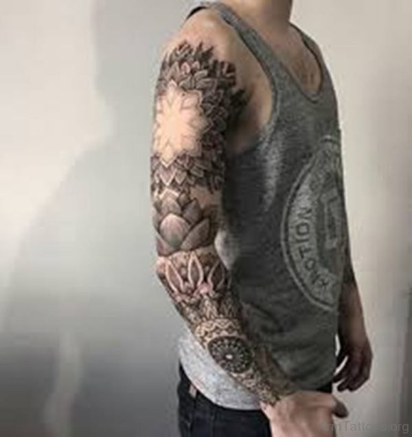 Mandala Tattoo On Full Sleeve