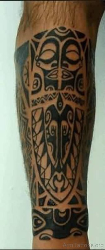 Maori Polynesian Tattoo On Forearm