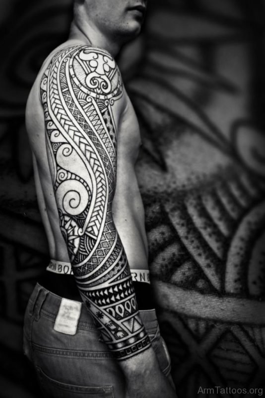 Maori Tattoo On Full Arm
