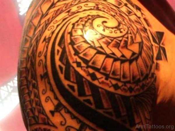 Maori Tattoo On Right Arm 