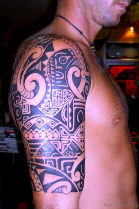 Stylish Maori Tattoo On Arm 