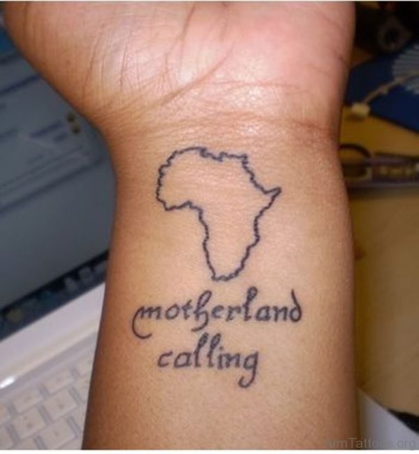 Map And Motherland Calling Tattoo