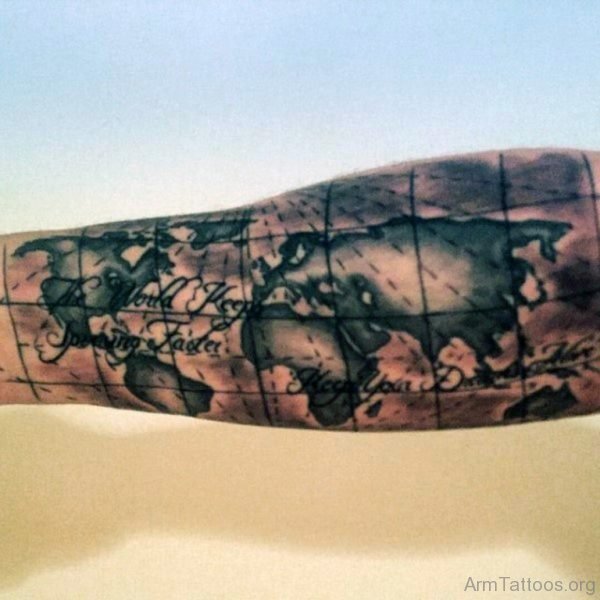 Map Tattoo For Men On Arm