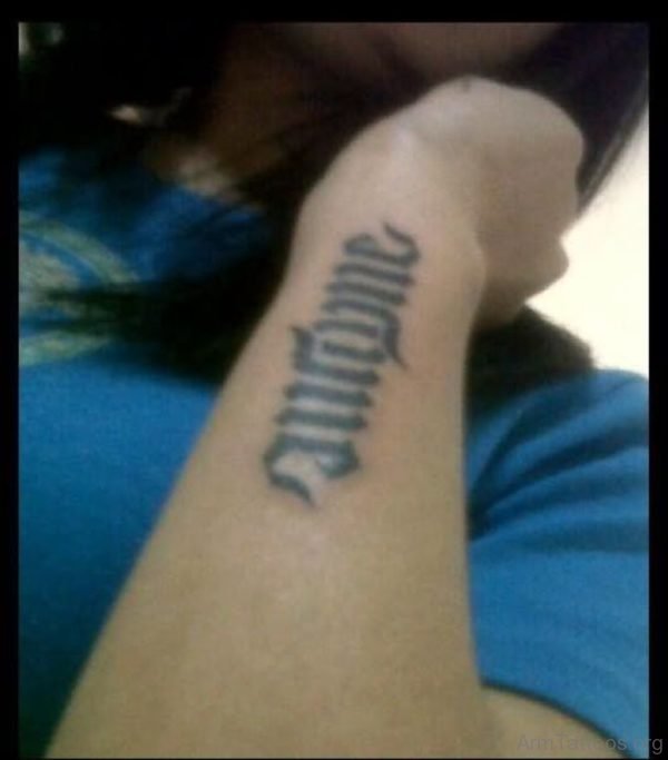 Massive Ambigram Tattoo