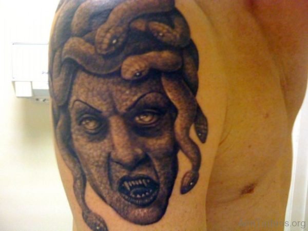 Medusa Tattoo On Arm For Guys