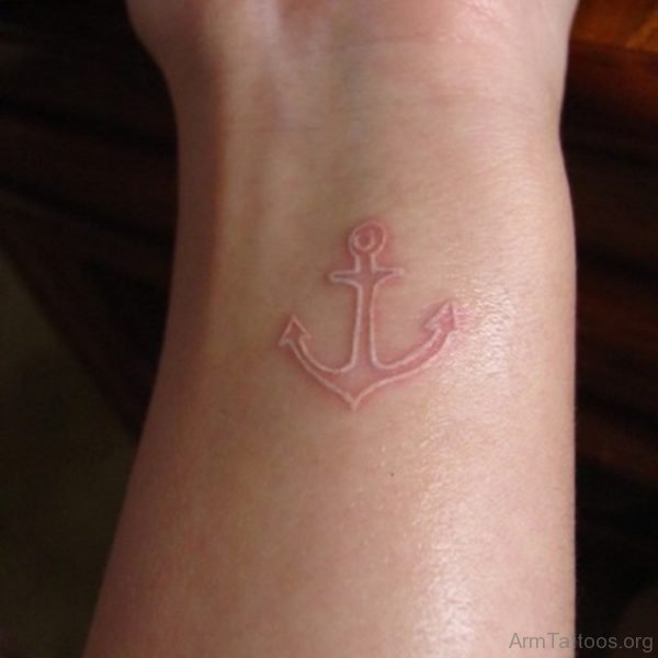 Men Wrist Anchor Tattoo 