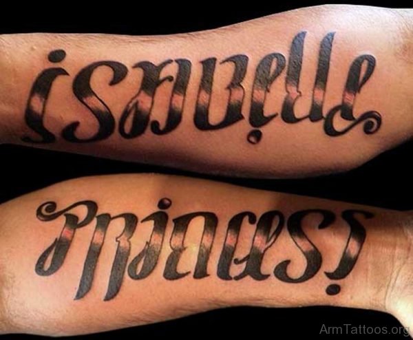 Mens Ambigram Tattoo Design