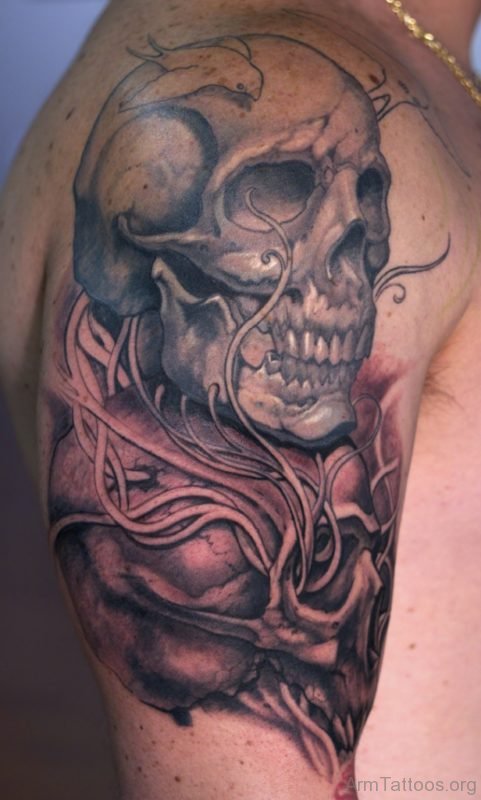 Mexican Candy Skull Tattoo On Arm
