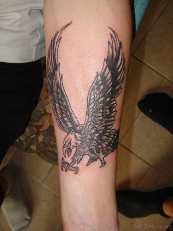 Mexico Eagle Tattoo On Forearm