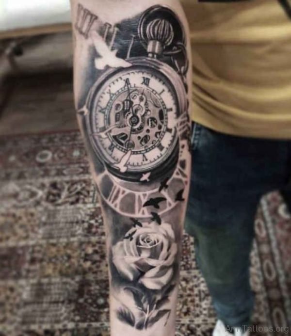 Mind Blowing Clock Tattoo