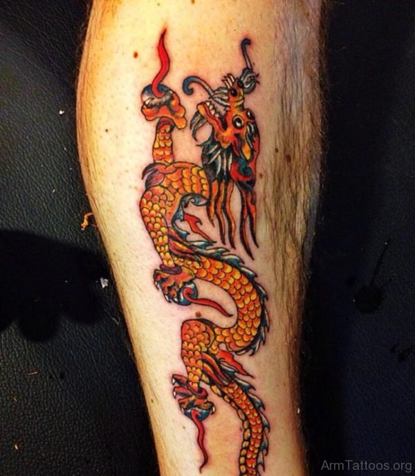 Mind Blowing Dragon Tattoo On Arm