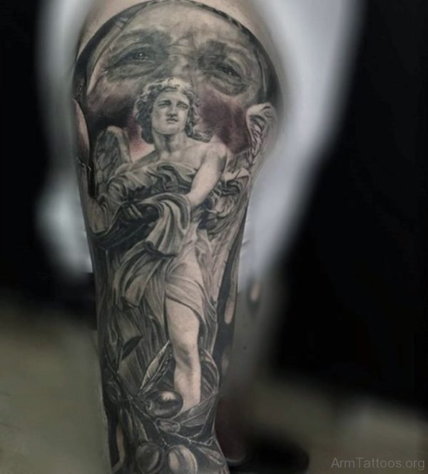 Mind Blowing Guardian Angel Tattoo