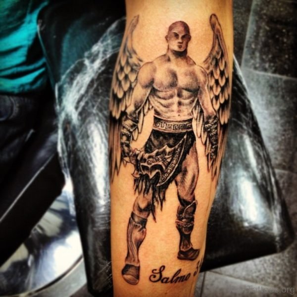 Mind Blowing Guardian Angel Tattoo Design