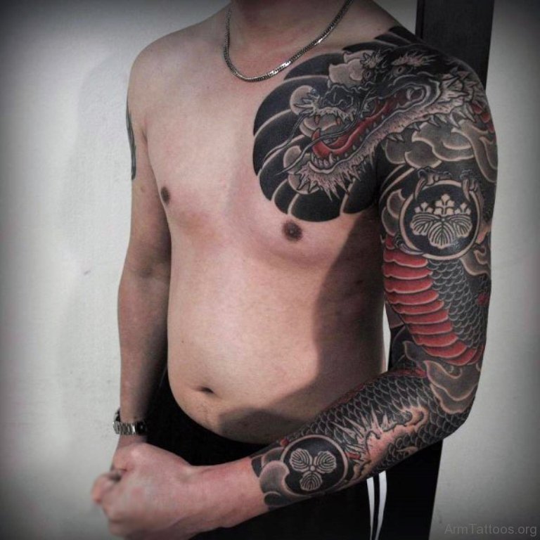 64 Attractive Dragon Tattoos For Arm