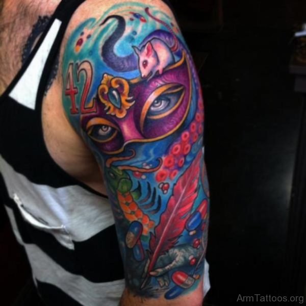 Mind Blowing Mask Tattoo