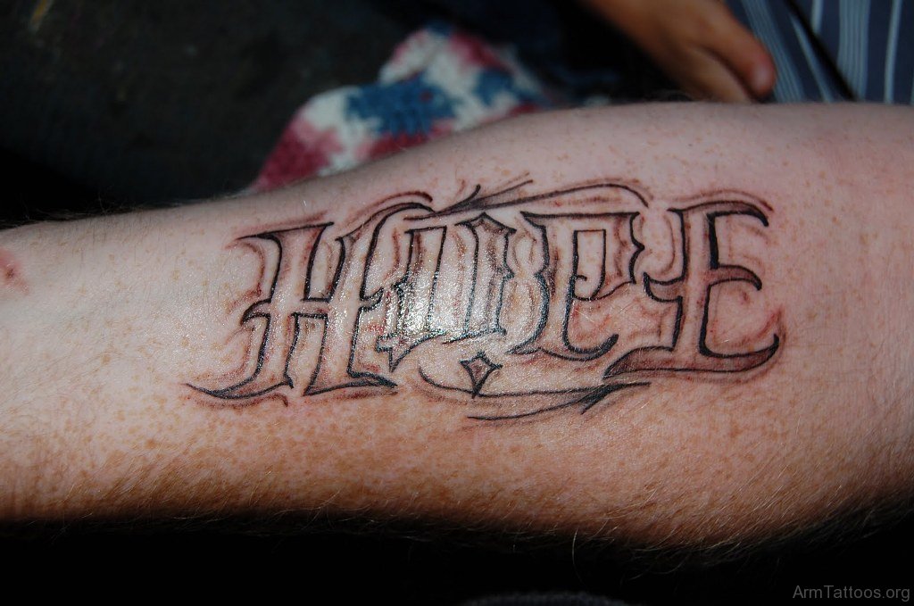 69 Funky Ambigram Tattoos For Arm