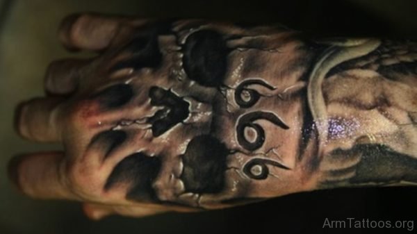 Nice 3D Skull Tattoo