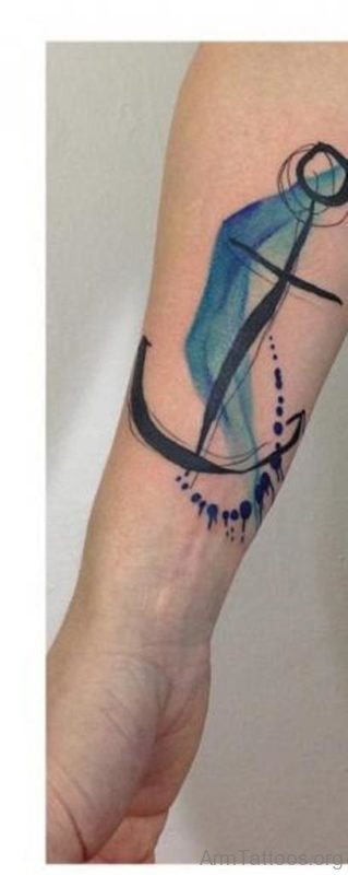 Nice Anchor Tattoo On Arm