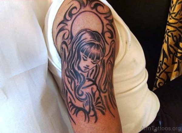 Nice Angel Maori Tattoo 