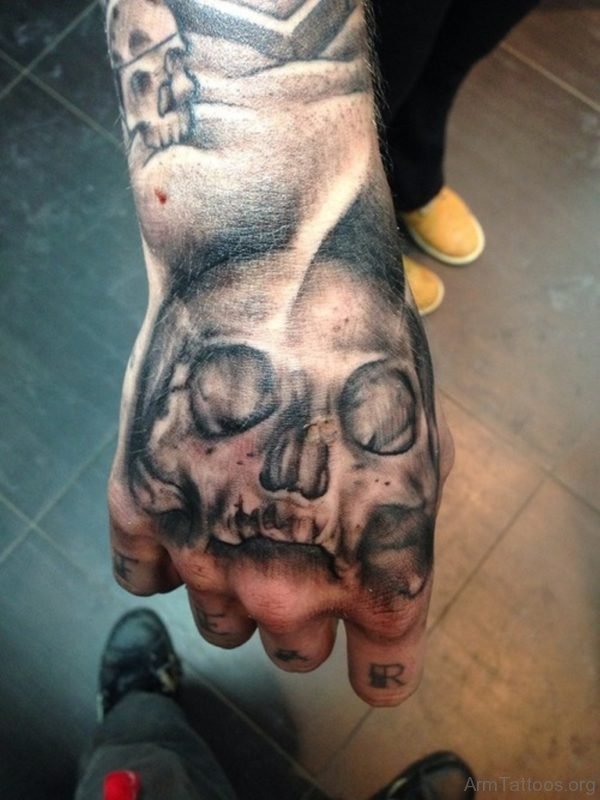 Nice Black Skull Tattoo