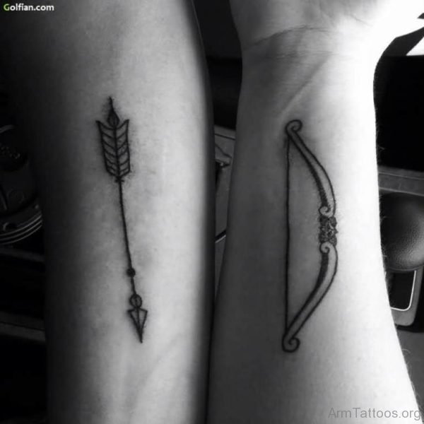 Nice Bow Arrow Tattoo