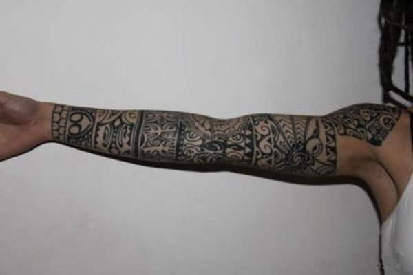 Nice Celtic Tattoo On Full Sleeve