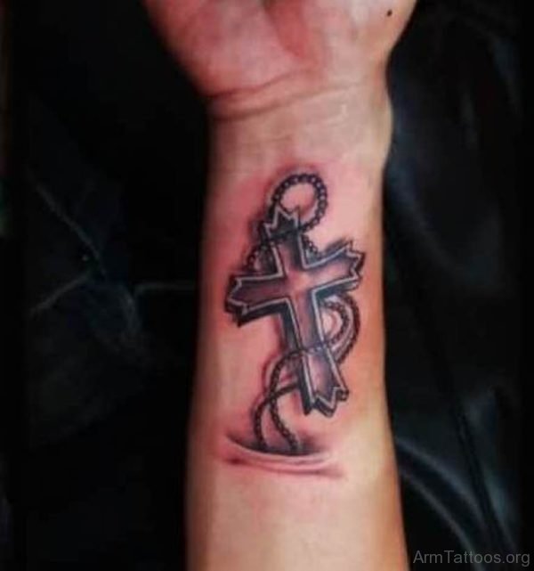 Nice Looking Cross Tattoo