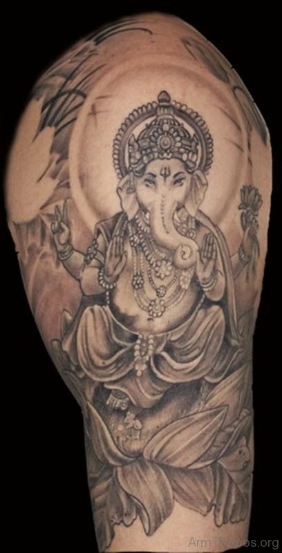 Nice Looking Ganesha Tattoo